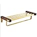 ZWYSL Estante oallero de Madera de Nogal Dorado para BañO Sin Perforación Barra de Toalla Autoadhesivo Montado En La Pared Fácil de Instalar (Size : 58 * 14 * 23cm)