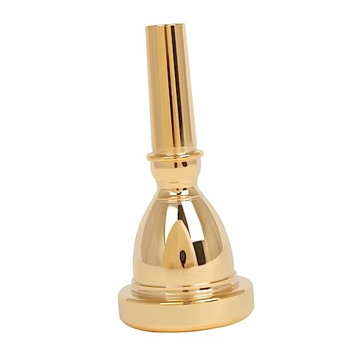 GOOHOCHY Replacement Silver Horn Tuba Mouthpiece 18c Gold Large Shank for Concerts Parties Gatherings Musical Accessory