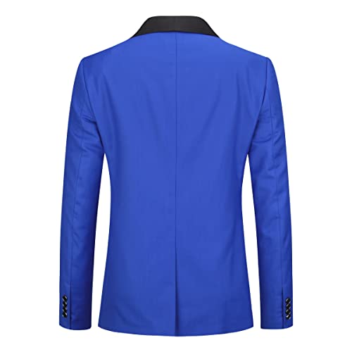 Boyland Men's 2 Pieces Suit Solid Color Shawl Lapel One Button Suit Jacket Same Color Trousers Business Suit3