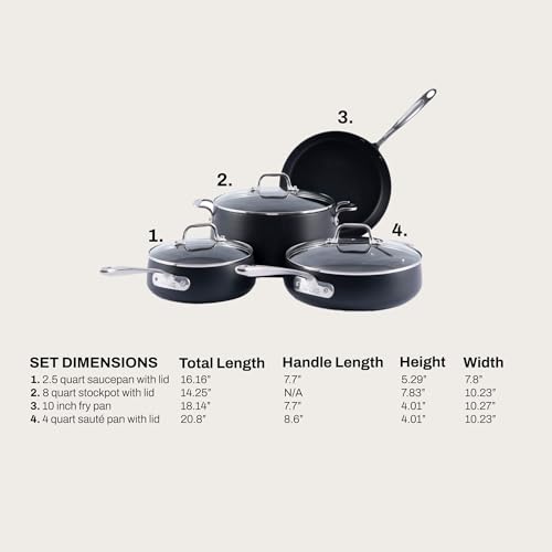 Image of All-Clad HA1 Expert Nonstick, 7-Piece Pots & Pans Set, Induction Ready