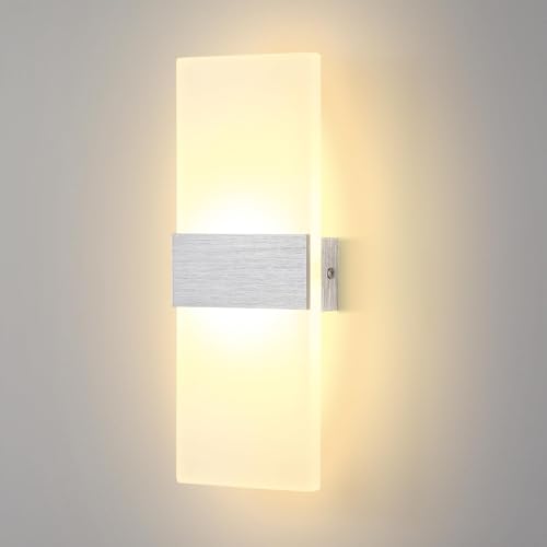 Lightsjoy LED Wandleuchte Innen Moderne Wandlampe Up Down Wandbeleuchtung 3000K Wandlampen 29cm Wall Lamp Indoor für Schlafzimmer Wohnzimmer Treppenhaus Beleuchtung Korridor Wand Licht Warmweiß