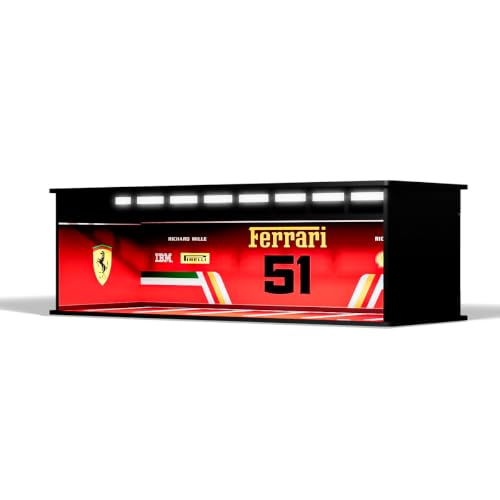 Image of DCO Diorama Garage F55 Display Vault Series | Premium 1:64 Diecast Car Display for 5+ Diecast Cars with Internal LED Lighting | Collector Showcase Only | Cars Not Included
