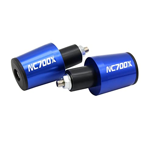 Poignées de guidon 22mm Honda NC700X embouts de guidon moto bleu