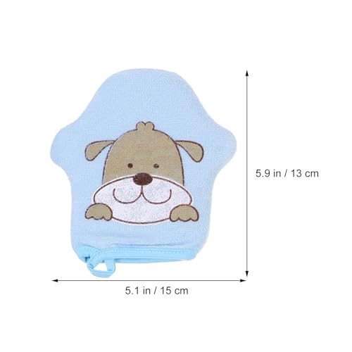 Image of Housoutil 3Pcs Baby Bath Gloves Soft Terry Cloth Wash Mitts for Kids Gentle Exfoliating Scrub Gloves Toddler Bathing Supplies