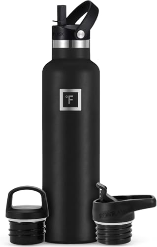 IRON °FLASK Camping & Hiking Hydration Canteens - 3 Lids