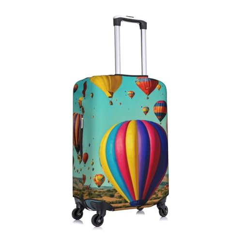 Lavender Hot Air Balloon Print Fashionable Suitcase Cover Personalized Luggage Protector for Travel and Business3