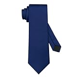 DecTwig Men's Ties Solid Color Formal Neckties 3.15' (8CM) Navy Blue Ties For Men