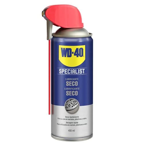 WD-40 Specialist Lubricante Seco Spray 400 ml — Aplicador Doble Acción (Cánula Precisión + Boquilla Amplia) Secado Rápido NSF H2 Protección Contra Fricción y Desgaste — Sin PTFE