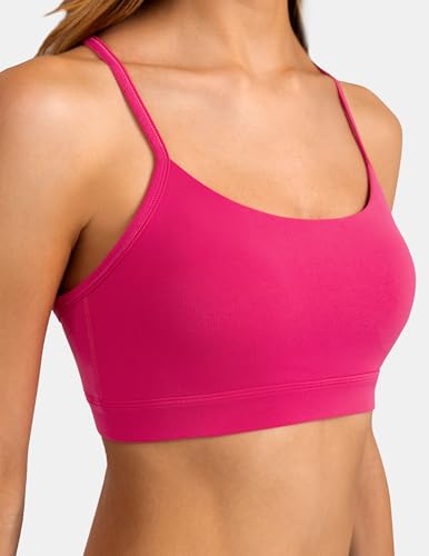 Image of Colorfulkoala Women's Dreamlux Y Back Sports Bra Low Impact Padded Workout Top with Built in Bra A-C Cups