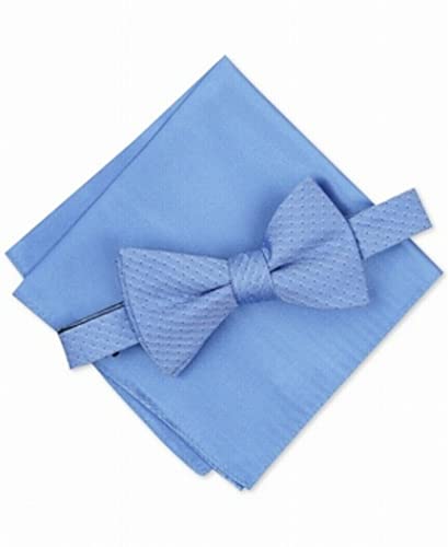 Alfani Set Pajarita y Pañuelo Azul para Hombre