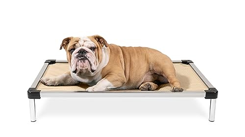 K9 Ballistics Chew Proof Elevated Outdoor Cooling Cot Bed for Medium Dogs - Virtually...