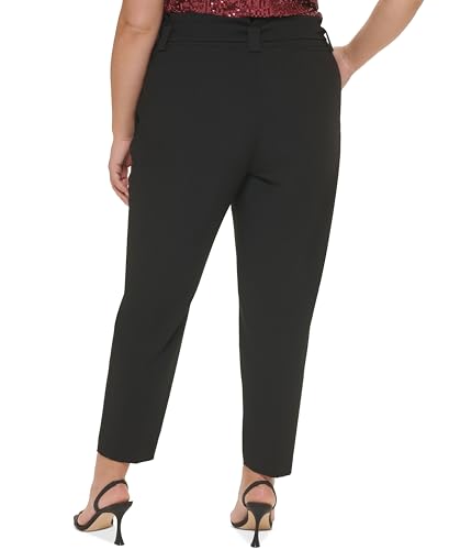 Calvin Klein Womens Plus Pleat Front Tapered Ankle Pants3