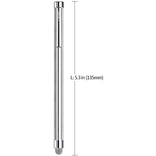Stylus Pens For Touch Screens, Chaoq Mesh Fiber Capacitive Stylus (2 Pcs), With 12 Replaceable Mesh Fiber Tips - Silver #TOP1