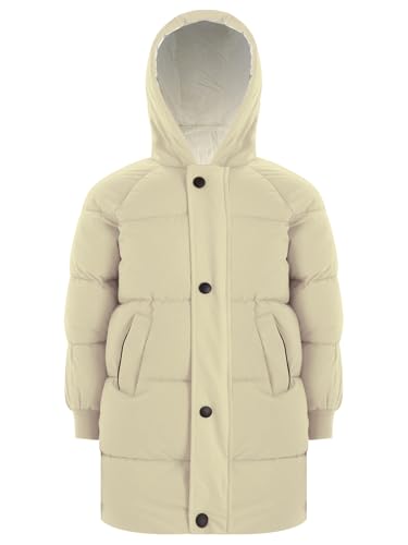 Kids Girls Boys Hooded Coat Long Sleeve Thick Padded Jacket with Pockets Winter Outerwear Jackets3