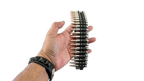 Metal Bullet Belt M16 .223 Copper Silver Black X Link Punk Goth Thrash Rock USA4