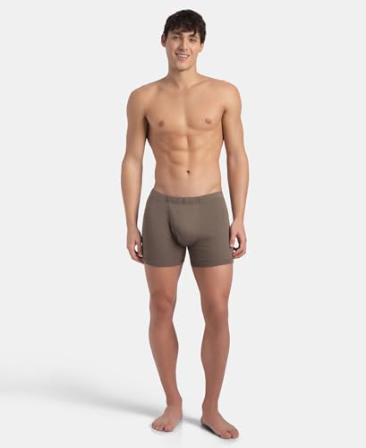 Image of Jockey 8008 Men Super Combed Cotton Rib Solid Boxer Brief with Ultrasoft and Durable Waistband (Pack of 2)