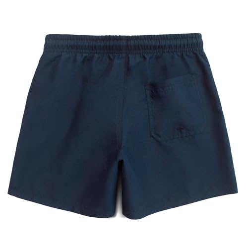 MEILONGER Boys Swim Trunks Kids Swimwear Bathing Suits Quick Dry Beach Board Shorts with Mesh Lining Adjustable Drawstring(Navy,14)
