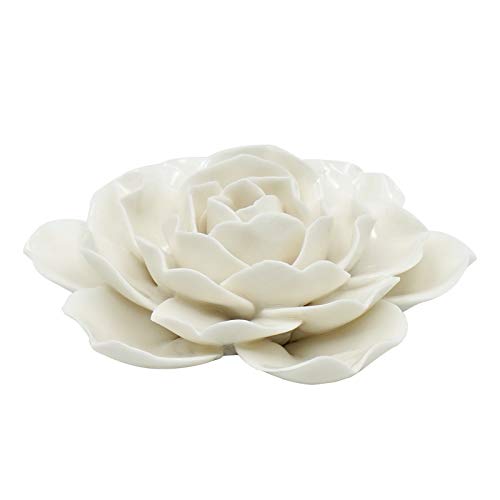 Minyulua Ceramic Flowers Wall Hanging Wall Decor Ceramic Lotus Incense Burner Flower Ceramic Flower Pediments For Living Room Bedroom Home Decor (White) #TOP2