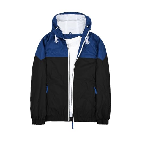 Men's Windbreaker Rain Jacket Lightweight Water-Resistant Hooded Rain Shell Outdoors Raincoat Windbreakers for Men