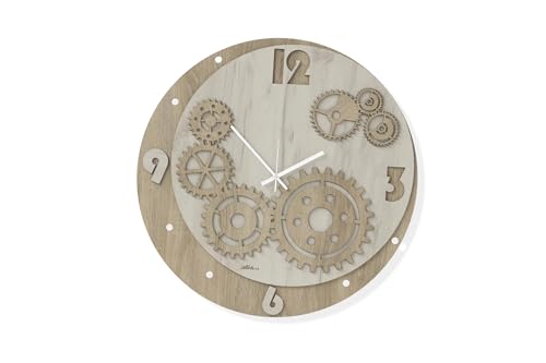 Horloge murale moderne en bois de chêne idée cadeau originale crémaillère - 2