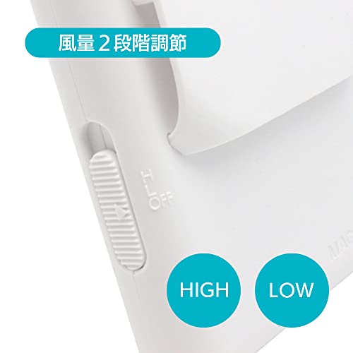 首かけ扇風機【2024夏】携帯扇風機 MAGICOOL マイファンモバイル ハンズフリー ホワイト 乾電池式 連続稼働30時間 大風量(2段階調整) スポーツ観戦 通勤通学 アウトドア 熱中症対策 MM1WH