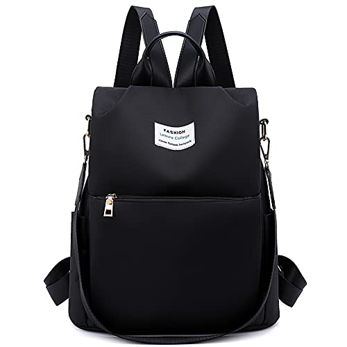 DORRISO Mode Sac à Dos Femme Sac d'épaule Léger Voyage Tourisme école Grande Capacité Sac à Bandoulière Sac d'école Noir Cover