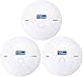 4 Pack Battery Operated Smoke Detector & Fire Alarm with Photoelectric Sensor,Easy to Install with Test Button
