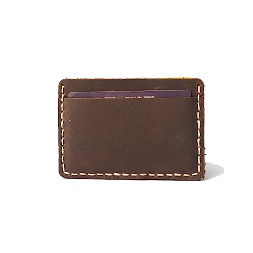 New style Handcrafted Front Pocket Card Holder, Leather Minimalist Cardcase, Credit Card Holder, 3 Card Slots3