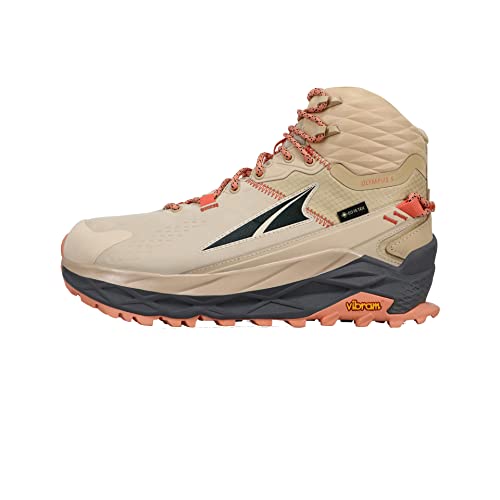 ALTRA Women's Olympus 5 Hike Mid GTX Hiking Shoe, Sand, 9.5