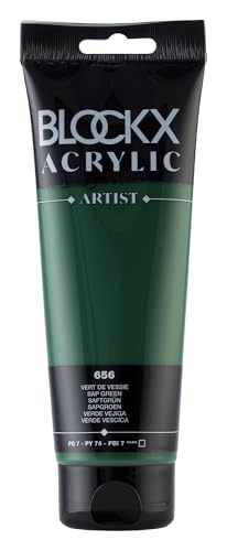 Blockx 61656BXC Acrylique Fine Opaque et Satinée - Vert de vessie PG 7/PY 74/PBI 7-250ml