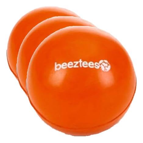 Beeztees Köpek Oyuncağı, Dolu Top, Kauçuk, Turuncu, 6,5cm (3 paketi)
