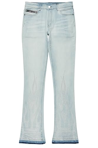 Men's Samba Rhinestone Stacked Flare Jean2