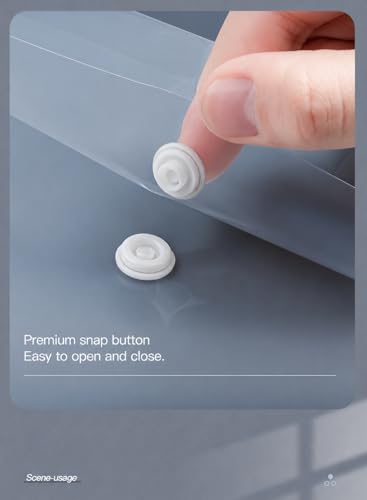 Image of A4 Size Transparent Document File Folders with Button Closure | Pack of 12