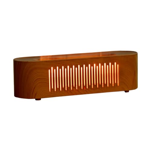 Difusor aromático de llama simulada, humidificador difusor de aire con luz de 6 colores para el hogar, dormitorio, hogar, dormitorio, humidificador de aceite esencial