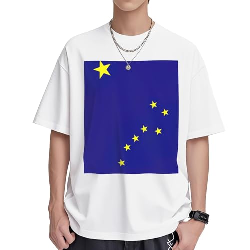 T-shirt Alaska EdWal en coton doux pour femme et homme col rond coupe casual