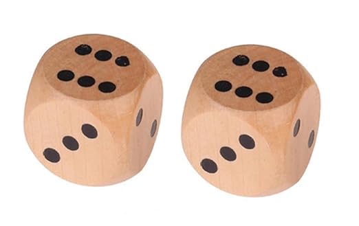 M.F.H Pack of 2 Wooden Big DICE 2.5 CM with Black Color DOTS – for Playing Snake and Ladder Ludo, JHENGA, Pub Party, Picnic, Business Game, Board Game Accessories Board Game. (B0DBFFK5YJ) Amazon Price History, Amazon Price Tracker