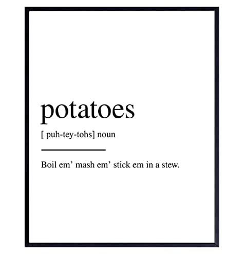 Image of Original Potatoes Boil Em Quote, Definition - Funny 8x10 Sam Gamgee Saying, Wall Art Decor Poster for Kitchen, Dining Room, Dorm - Gift for Tolkien, Hobbit, Gollum Fans - Unframed