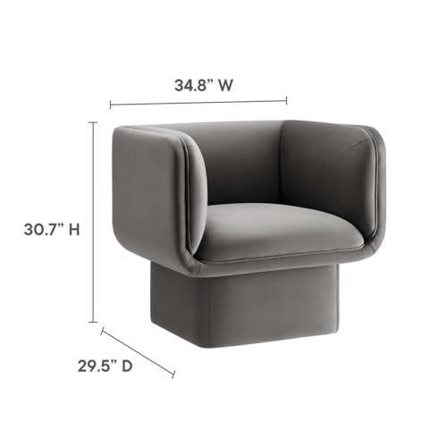 Sillón Terciopelo Plegable Gris miniatura 3