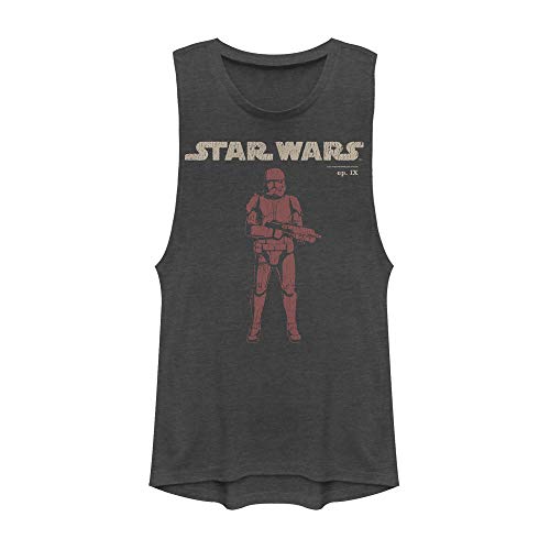 Camiseta Star Wars sin mangas para jóvenes, top gris carbón estilo festival en talla pequeña