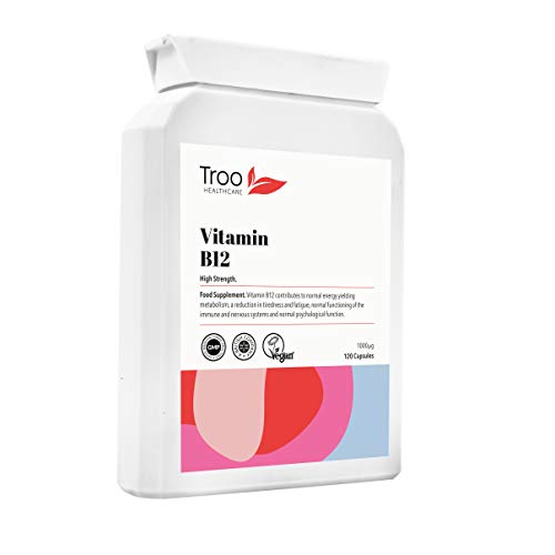 Vitamin B12 Methylcobalamin Supplement (1 mg) - 120 Capsules | High Strength 1000 mcg per Capsule | UK Manufactured