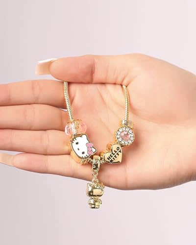 SALLY ROSE Charm Bracelets for Women, 7" Charm Bracelet with 6 Charms Featuring Hello Kitty and Friends, Official License4