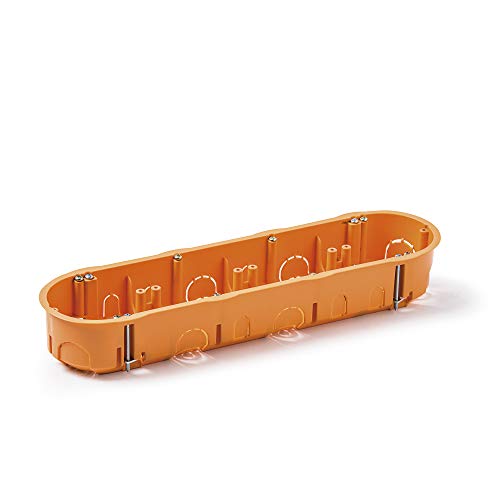 Famatel 3261 Caja empotrar para mecanismos | Cudruple | 67x45 mm | Naranja