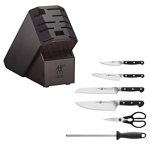 Image of ZWILLING Pro 7-pc Knife Block Set - Walnut