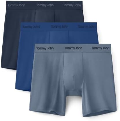 Tommy John Men's Luxe Modal 6" Mid-Length Boxer Brief Underwear 3-Pack