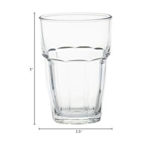 Bormioli Rocco Glass Co Inc Rock Bar 1625 oz Stackable Cooler Glass for Cold Drinks Juices and Cocktails Set of 6 Clear
