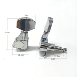 Pioli Accordage pour Cordes Guitare, 3R 3L Pelle Guitare Boutons Mécaniques Accordeur avec Manchons et Vis, pour Guitare Électrique ou Acoustique (Argent) - Les Beatles, Paul McCartney, John Lennon, RIngo Starr, George Harrison Pioli Accordage pour Cordes Guitare, 3R 3L Pelle Guitare Boutons Mécaniques Accordeur avec Manchons et Vis, pour Guitare Électrique ou Acoustique (Argent) – Image 2