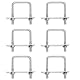 Bebochoi 6 Stück U-Schrauben M6 65x80mm U Bolzen Vierkant U-Bolzen Edelstahl Bügelbolzen Mit Muttern und Rahmenplatte U-Bügel Für Abschleppen Von Autos Und Schiffen Reparatur Von Pipelines
