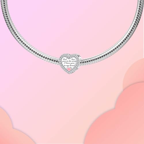 Image of LUXILLA Love You Best Friend Grandma Wife Heart Charm 925 Sterling Silver Charms Fit for Bracelets Necklace Jewelry Gift for Women