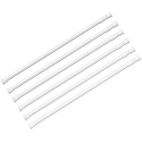 BESTMD 6 Pack Adjustable Tension Rod Cover