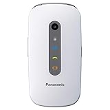 Panasonic KX-TU456EXWE Teléfono Móvil para Mayores (Pantalla Color TFT 2.4', botón SOS, compatibilidad audífonos, Resistente a Golpes, Bluetooth, cámara) Color Blanco